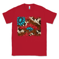 Red gemstone cowhide background Classic Tee - AdoDesignShop