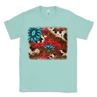 Seafoam gemstone cowhide background Classic Tee - AdoDesignShop