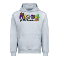 Heather Grey mardi gras girl to the core Urban Hoodie - CowGirlArtShop