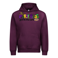 Mauve Wine mardi gras girl to the core Urban Hoodie - CowGirlArtShop