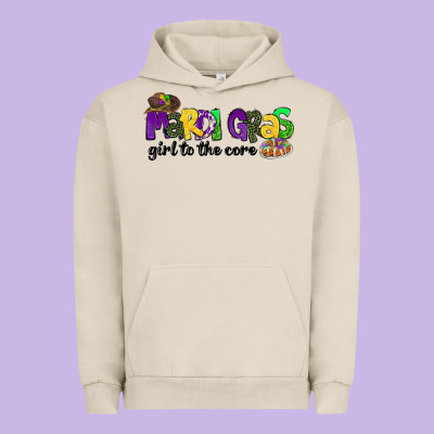 Mardi Gras Girl To The Core Urban Hoodie Designed By Cowgirlartshop