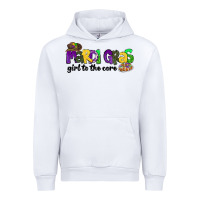 White mardi gras girl to the core Urban Hoodie - CowGirlArtShop
