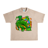 French Oak st patricks lips with horseshoe rainbow and shamrocks Urban Heavy Tee - AdoDesignShop