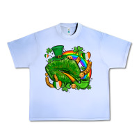 Grape Ice st patricks lips with horseshoe rainbow and shamrocks Urban Heavy Tee - AdoDesignShop