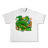 Lunar Rock st patricks lips with horseshoe rainbow and shamrocks Urban Heavy Tee - AdoDesignShop