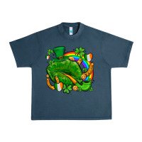 Midnight Navy st patricks lips with horseshoe rainbow and shamrocks Urban Heavy Tee - AdoDesignShop