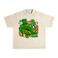 Sandshell st patricks lips with horseshoe rainbow and shamrocks Urban Heavy Tee - AdoDesignShop