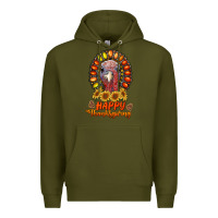 Army Green happy thanksgiving gemstone Premium Hoodie - RanaPortraitStore