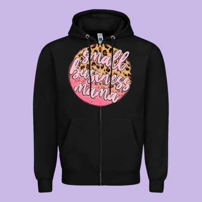 Small Business Mama Zipper Hoodie Designed By Maliassmallbusiness