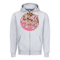 Heather Grey small business mama Zipper Hoodie - MaliasSmallBusiness