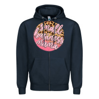 Navy small business mama Zipper Hoodie - MaliasSmallBusiness