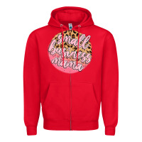 Red small business mama Zipper Hoodie - MaliasSmallBusiness