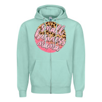 Seafoam small business mama Zipper Hoodie - MaliasSmallBusiness