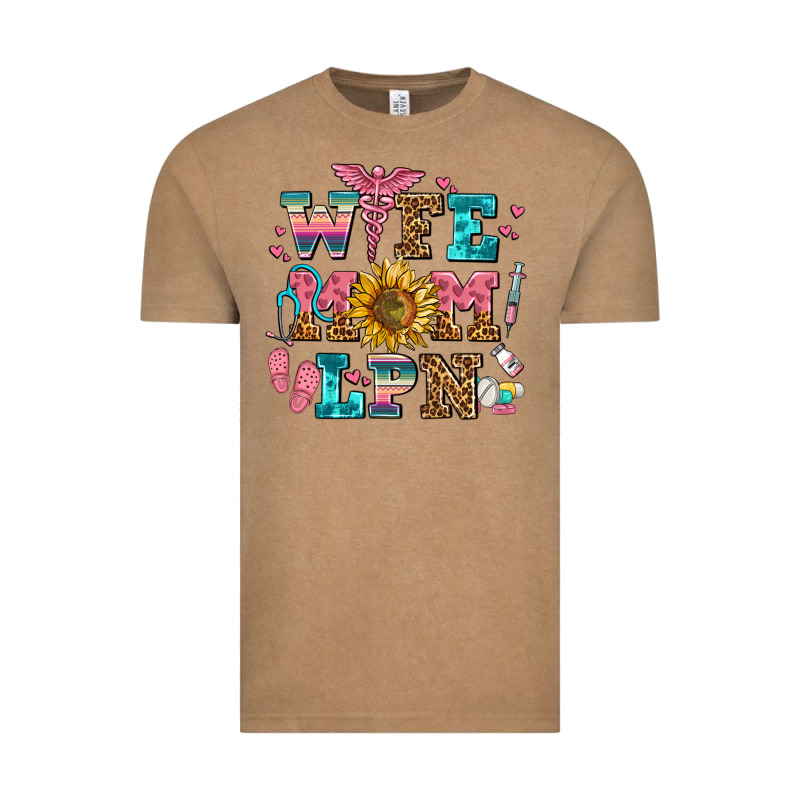 Wife Mom Lpn Vintage Tee by AdoDesignShop | Teevron
