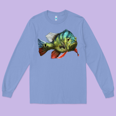 Peacock Bass Illustrations Long Sleeve Tee Designed By Lillyallendesigns
