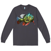 Smoke Peacock Bass Illustrations Long Sleeve Tee - LillyAllenDesigns