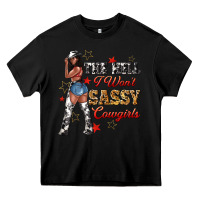 Black the heel i wont sassy cowgirls Heavy Core Tee - texasbilliewilder