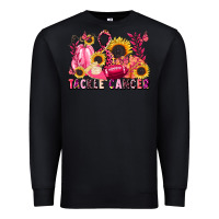 Black tackle cancer Premium Sweatshirt - LillyAllenDesigns