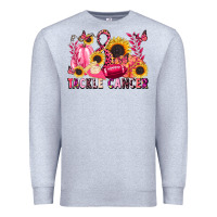 Heather Grey tackle cancer Premium Sweatshirt - LillyAllenDesigns
