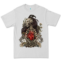 Dove Grey floral skeleton Premium Tee - RanaPortraitStore