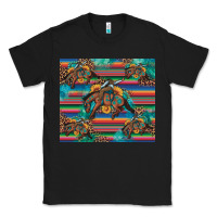 Black bucking bronco serape turquoise Classic Tee - Artiststas