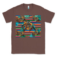 Chestnut bucking bronco serape turquoise Classic Tee - Artiststas