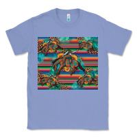Colony Blue bucking bronco serape turquoise Classic Tee - Artiststas