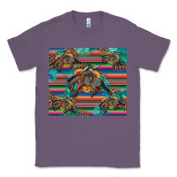 Lavender bucking bronco serape turquoise Classic Tee - Artiststas