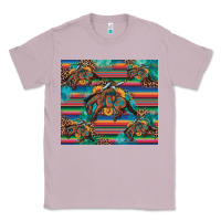 Lilac bucking bronco serape turquoise Classic Tee - Artiststas