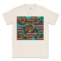 Natural bucking bronco serape turquoise Classic Tee - Artiststas