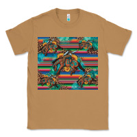 Toasted Coconut bucking bronco serape turquoise Classic Tee - Artiststas