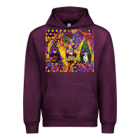 Mauve Wine mardi gras gnome Urban Hoodie - CowGirlArtShop