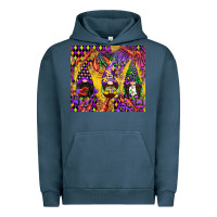 Pigment Midnight Navy mardi gras gnome Urban Hoodie - CowGirlArtShop