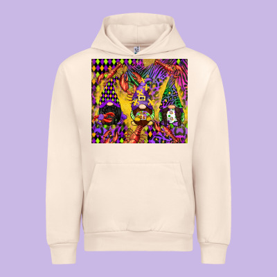 Mardi Gras Gnome Urban Hoodie Designed By Cowgirlartshop