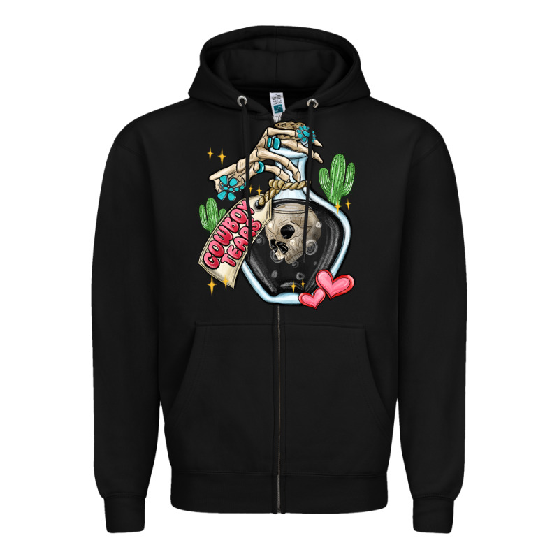 Cowboy Tears Zipper Hoodie by MaliasSmallBusiness | Teevron