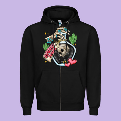 Cowboy Tears Zipper Hoodie Designed By Maliassmallbusiness