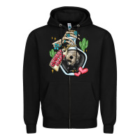 Black cowboy tears Zipper Hoodie - MaliasSmallBusiness