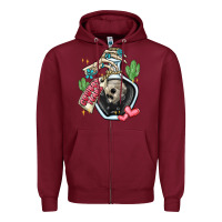 Burgundy cowboy tears Zipper Hoodie - MaliasSmallBusiness