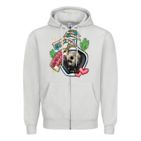 Dove Grey cowboy tears Zipper Hoodie - MaliasSmallBusiness