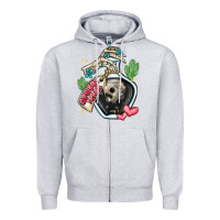 Heather Grey cowboy tears Zipper Hoodie - MaliasSmallBusiness