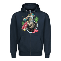 Navy cowboy tears Zipper Hoodie - MaliasSmallBusiness