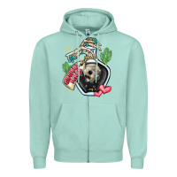 Seafoam cowboy tears Zipper Hoodie - MaliasSmallBusiness