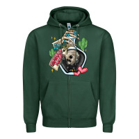 Sports Green cowboy tears Zipper Hoodie - MaliasSmallBusiness
