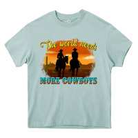 Arona the world needs more cowboys Heavy Core Tee - texasbilliewilder