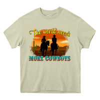 The World Needs More Cowboys Heavy Core Tee | Teevron