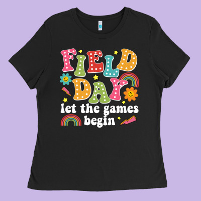 Field Day Let The Games Begin Ladies Tee Designed By Jahusdesignshop