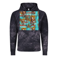 Cloud Black longhorn bull seamless pattern Vintage Hoodie - HRA Design Shop