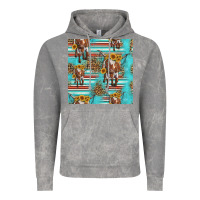 Cloud Rock longhorn bull seamless pattern Vintage Hoodie - HRA Design Shop