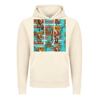 Vintage Artic longhorn bull seamless pattern Vintage Hoodie - HRA Design Shop