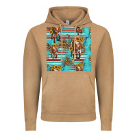 Vintage Camel longhorn bull seamless pattern Vintage Hoodie - HRA Design Shop